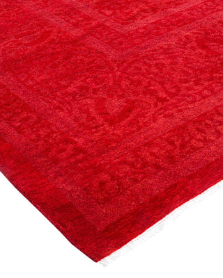 Contemporary Fine Vibrance Red Wool Area Rug 10' 2" x 14' 2" - Solo Rugs