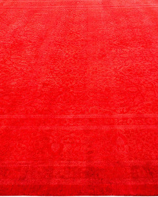 Contemporary Fine Vibrance Red Wool Area Rug 10' 2" x 14' 2" - Solo Rugs