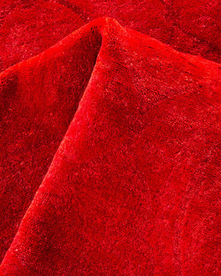 Contemporary Fine Vibrance Red Wool Area Rug 10' 2" x 14' 2" - Solo Rugs