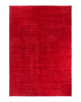 Contemporary Fine Vibrance Red Wool Area Rug 10' 2" x 14' 2" - Solo Rugs