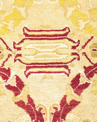 Traditional Mogul Yellow Wool Area Rug 8' 1" x 15' 1" - Solo Rugs