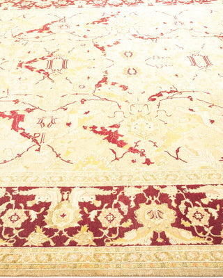 Traditional Mogul Yellow Wool Area Rug 8' 1" x 15' 1" - Solo Rugs