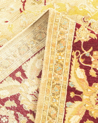 Traditional Mogul Yellow Wool Area Rug 8' 1" x 15' 1" - Solo Rugs