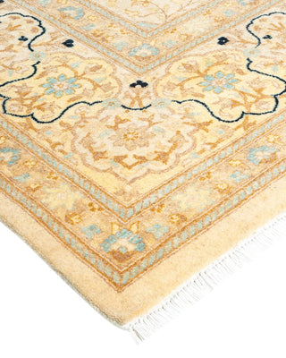 Traditional Mogul Ivory Wool Area Rug 8' 3" x 9' 10" - Solo Rugs