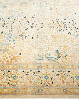 Traditional Mogul Ivory Wool Area Rug 8' 3" x 9' 10" - Solo Rugs