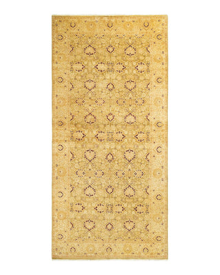 Traditional Mogul Green Wool Runner 6' 1" x 13' 0" - Solo Rugs