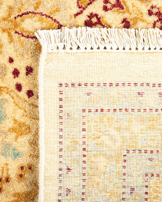 Traditional Mogul Ivory Wool Area Rug 6' 1" x 6' 3" - Solo Rugs