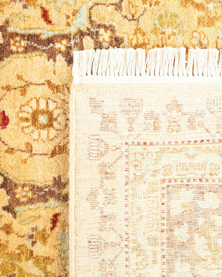 Traditional Mogul Yellow Wool Square Area Rug 6' 1" x 6' 3" - Solo Rugs
