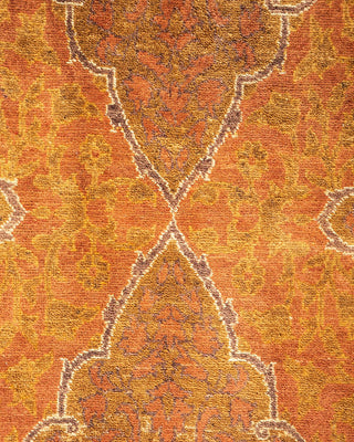Traditional Mogul Yellow Wool Area Rug 5' 2" x 5' 3" - Solo Rugs