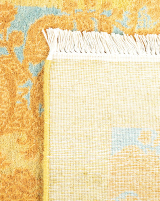 Traditional Mogul Green Wool Area Rug 4' 1" x 6' 3" - Solo Rugs