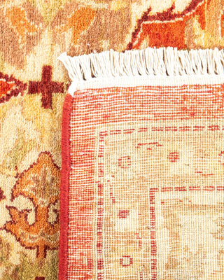Traditional Mogul Orange Wool Area Rug 4' 2" x 6' 2" - Solo Rugs