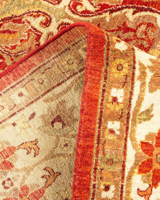 Traditional Mogul Orange Wool Area Rug 4' 2" x 6' 2" - Solo Rugs