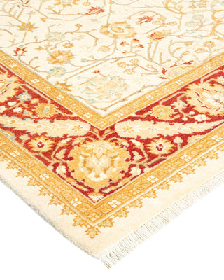 Traditional Mogul Ivory Wool Area Rug 4' 3" x 6' 2" - Solo Rugs