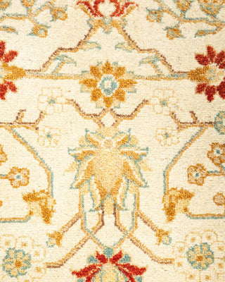 Traditional Mogul Ivory Wool Area Rug 4' 3" x 6' 2" - Solo Rugs