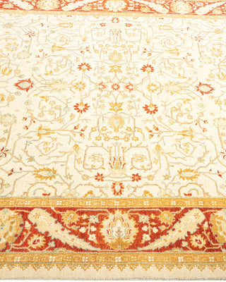 Traditional Mogul Ivory Wool Area Rug 4' 3" x 6' 2" - Solo Rugs