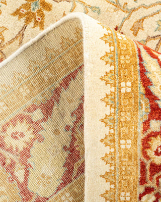 Traditional Mogul Ivory Wool Area Rug 4' 3" x 6' 2" - Solo Rugs