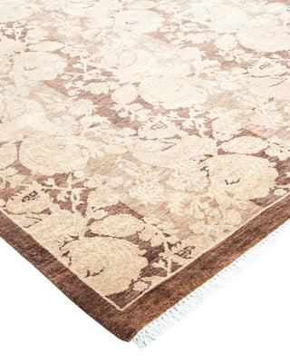 Traditional Mogul Brown Wool Area Rug 3' 2" x 5' 1" - Solo Rugs