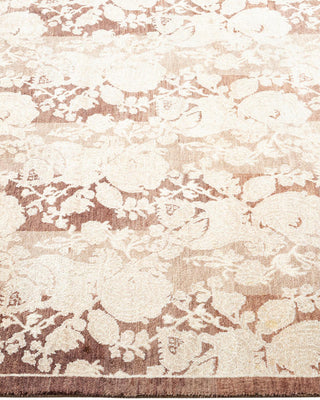 Traditional Mogul Brown Wool Area Rug 3' 2" x 5' 1" - Solo Rugs