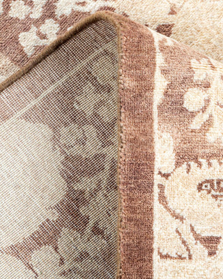 Traditional Mogul Brown Wool Area Rug 3' 2" x 5' 1" - Solo Rugs