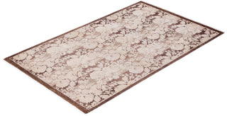 Traditional Mogul Brown Wool Area Rug 3' 2" x 5' 1" - Solo Rugs