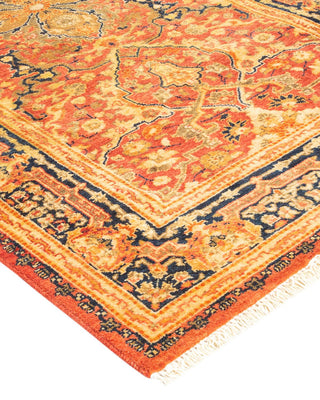 Traditional Mogul Orange Wool Runner 2' 8" x 8' 0" - Solo Rugs