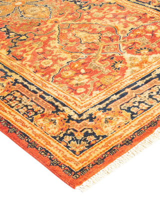 Traditional Mogul Orange Wool Runner 2' 8" x 8' 0" - Solo Rugs