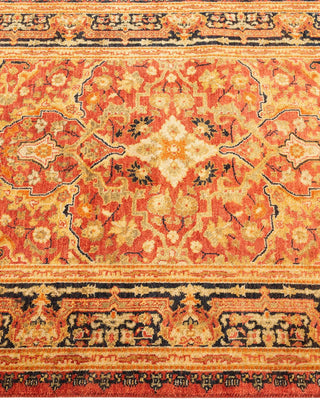 Traditional Mogul Orange Wool Runner 2' 8" x 8' 0" - Solo Rugs