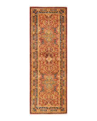 Traditional Mogul Orange Wool Runner 2' 8" x 8' 0" - Solo Rugs