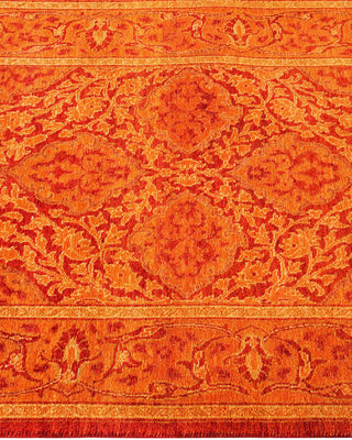 Traditional Mogul Orange Wool Runner 2' 6" x 12' 1" - Solo Rugs