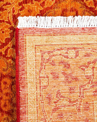 Traditional Mogul Orange Wool Runner 2' 6" x 12' 1" - Solo Rugs