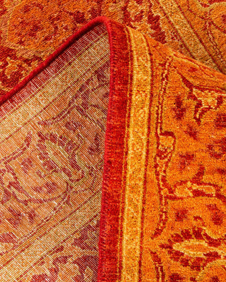 Traditional Mogul Orange Wool Runner 2' 6" x 12' 1" - Solo Rugs