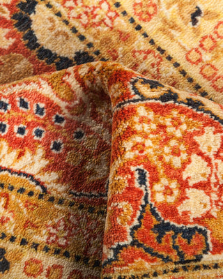 Traditional Mogul Orange Wool Area Rug 2' 7" x 4' 5" - Solo Rugs