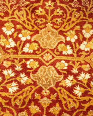 Traditional Mogul Orange Wool Area Rug 5' 3" x 8' 0" - Solo Rugs