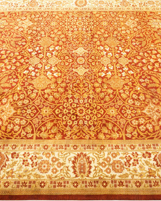 Traditional Mogul Orange Wool Area Rug 5' 3" x 8' 0" - Solo Rugs