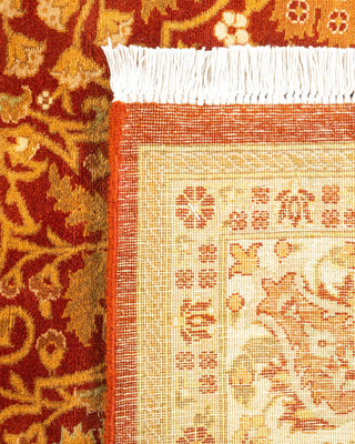 Traditional Mogul Orange Wool Area Rug 5' 3" x 8' 0" - Solo Rugs
