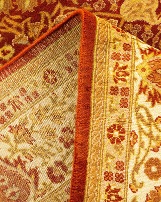 Traditional Mogul Orange Wool Area Rug 5' 3" x 8' 0" - Solo Rugs