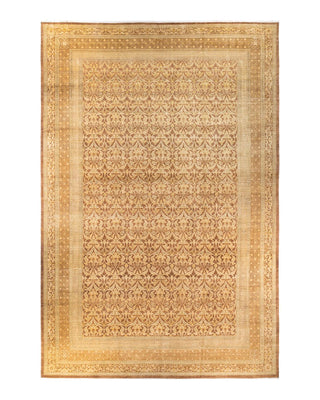 Traditional Mogul Yellow Wool Area Rug 12' 3" x 17' 10" - Solo Rugs