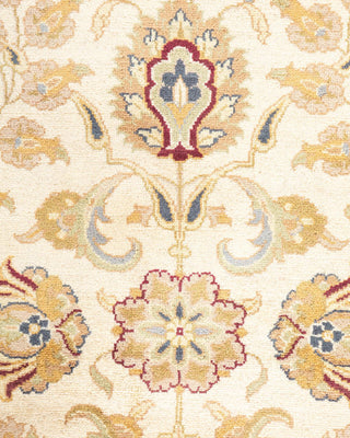 Traditional Mogul Ivory Wool Area Rug 8' 2" x 12' 0" - Solo Rugs