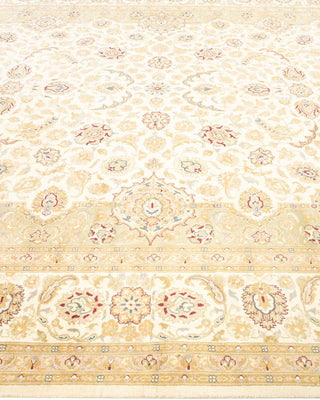 Traditional Mogul Ivory Wool Area Rug 8' 2" x 12' 0" - Solo Rugs