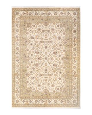 Traditional Mogul Ivory Wool Area Rug 8' 2" x 12' 0" - Solo Rugs