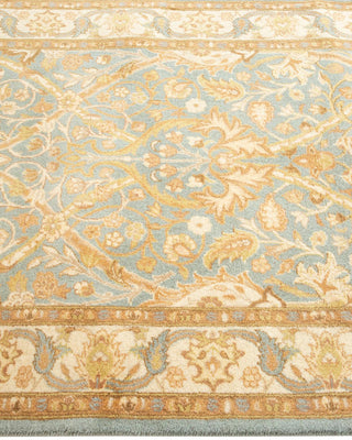 Traditional Mogul Light Blue Wool Runner 2' 7" x 8' 6" - Solo Rugs