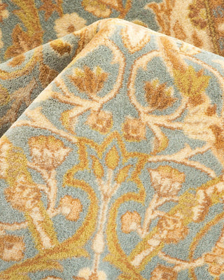 Traditional Mogul Light Blue Wool Runner 2' 7" x 8' 6" - Solo Rugs