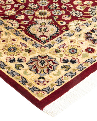 Traditional Mogul Red Wool Area Rug 4' 2" x 6' 5" - Solo Rugs