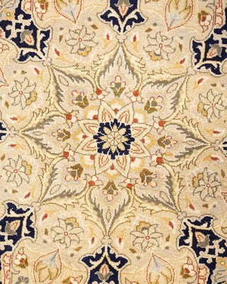 Traditional Mogul Ivory Wool Area Rug 9' 2" x 12' 5" - Solo Rugs