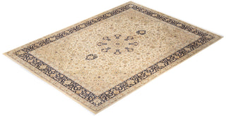 Traditional Mogul Ivory Wool Area Rug 9' 2" x 12' 5" - Solo Rugs