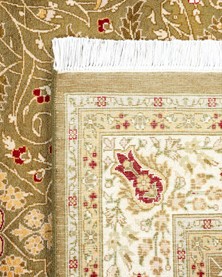Traditional Mogul Brown Wool Area Rug 4' 8" x 7' 0" - Solo Rugs