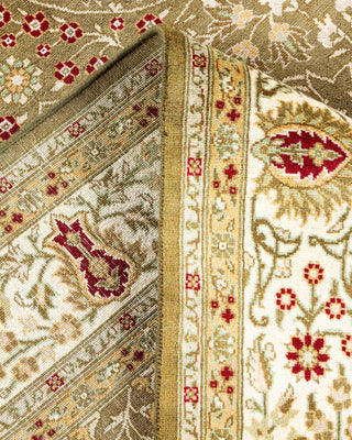 Traditional Mogul Brown Wool Area Rug 4' 8" x 7' 0" - Solo Rugs