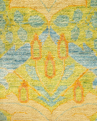 Contemporary Arts & Crafts Light Blue Wool Area Rug 11' 10" x 17' 2" - Solo Rugs