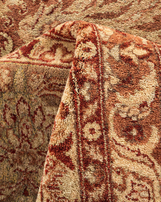 Traditional Mogul Pink Wool Area Rug 12' 5" x 16' 2" - Solo Rugs
