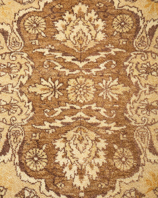 Traditional Mogul Yellow Wool Area Rug 5' 1" x 8' 0" - Solo Rugs